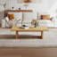 Table basse rectangulaire en bois de style minimaliste moderne de 119 cm, idéale pour le salon.-7585007-18942232