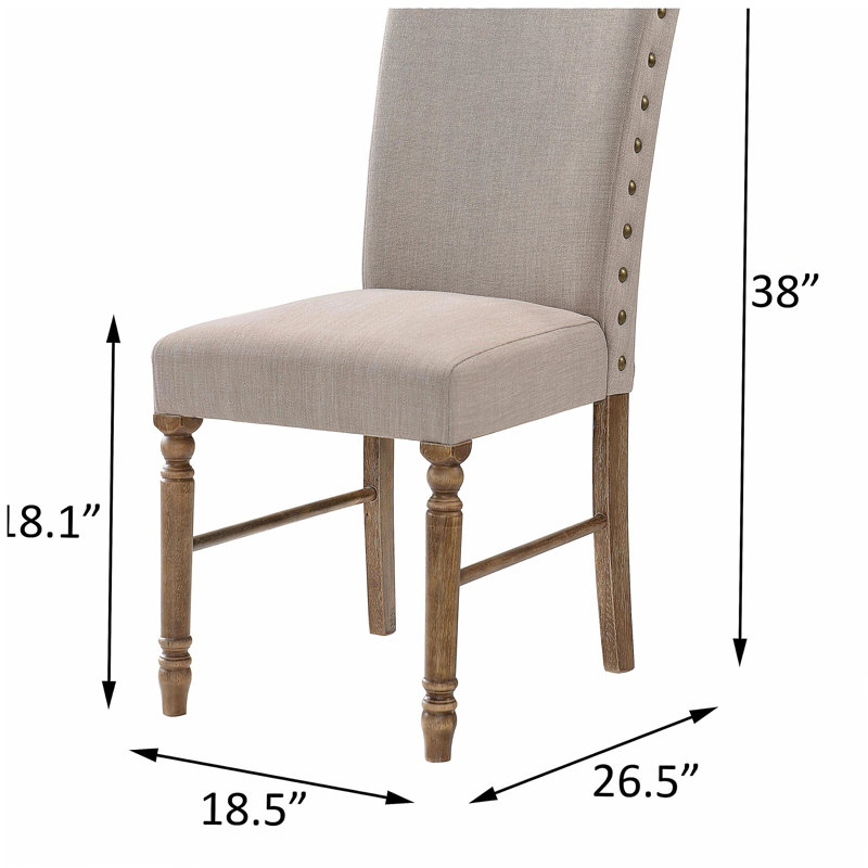 Ensemble de chaises parsons à dossier serré cappuccino et noir (2 pièces)