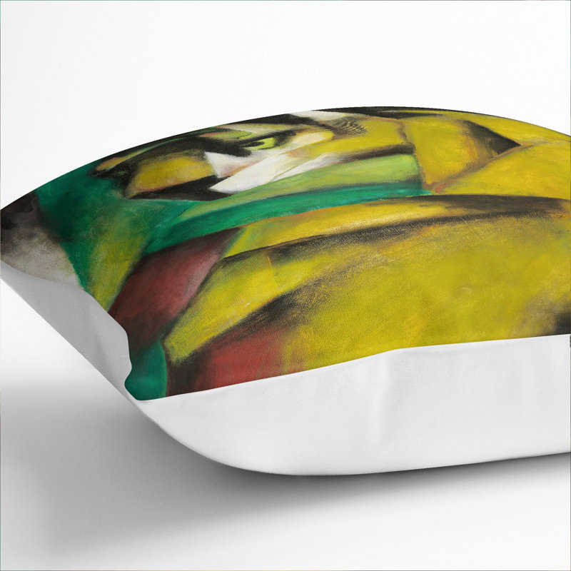 The Tiger Scatter Cushion, 55cm H x 55cm W x 20cm D, White