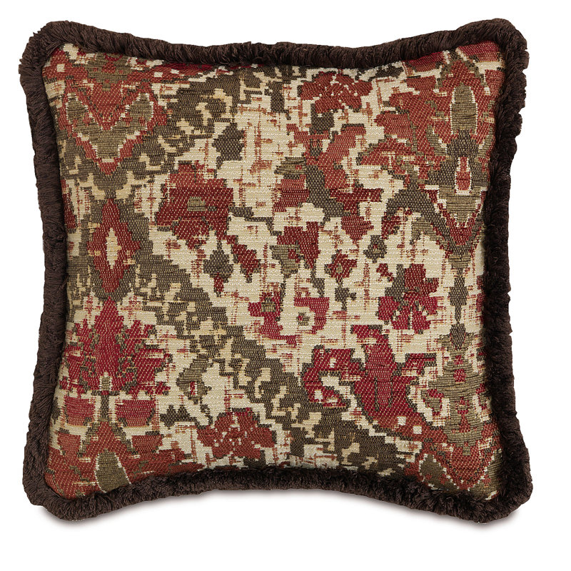 Chalet Square Pillow Cover & Insert, Paprika,  Bliss Blend