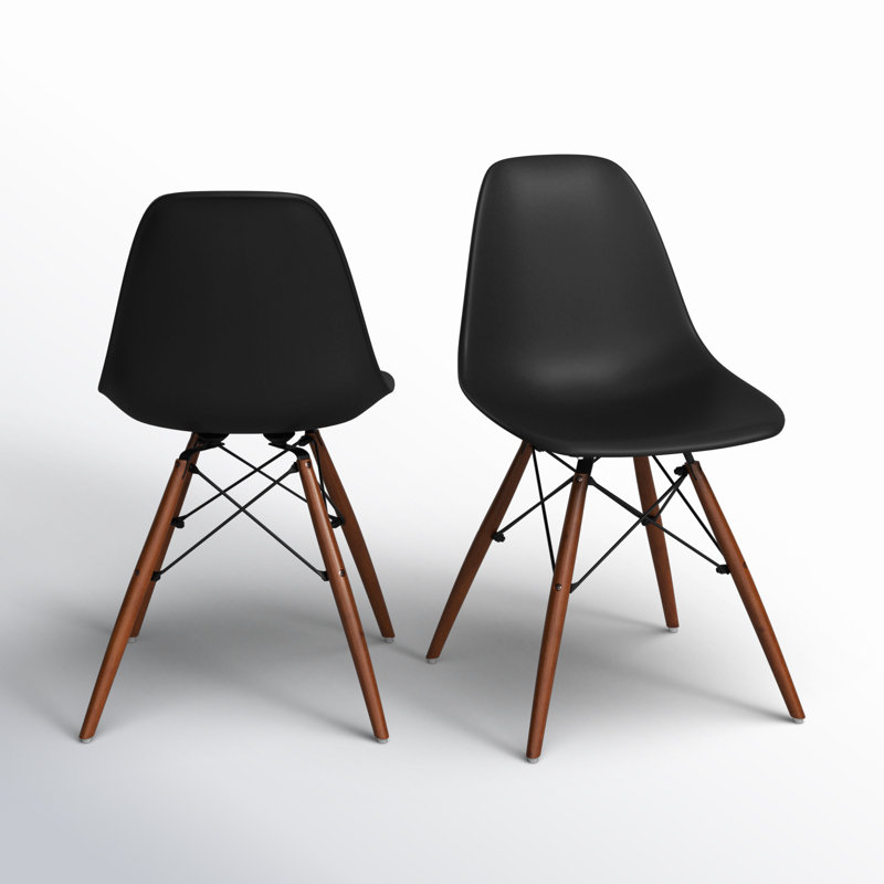 Chaise d'appoint Jordan, Noir, Noyer