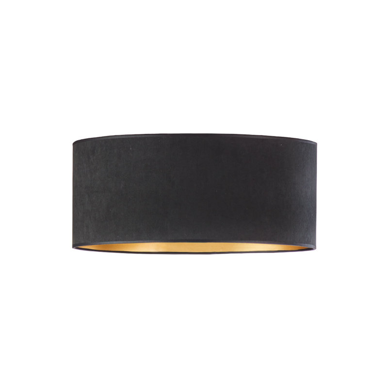 Caitlynn Flush Mount, Black/Gold