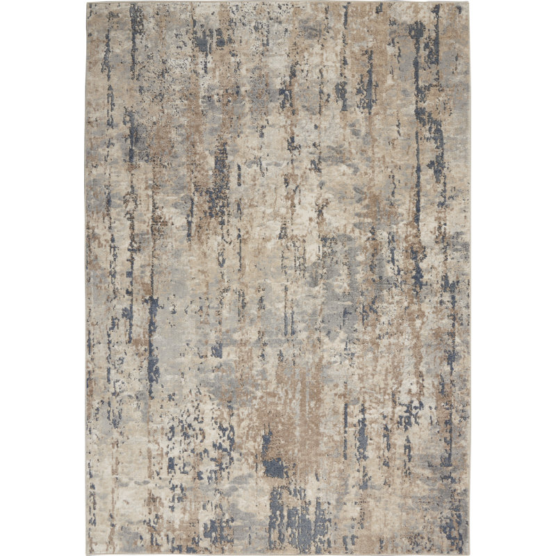 Tapis beige contemporain contemporain, Rectangle 5 pi 3 po x 7 pi 3 po
