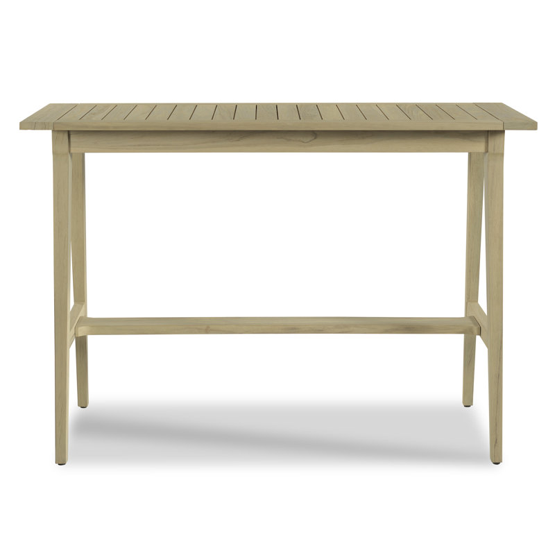 Bellevue Outdoor Teak Bar Table, 24" W x 60" L x 42" H