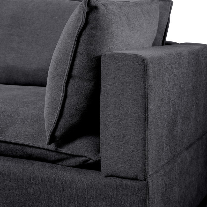 Canapé modulaire 5 pièces gouvernour, Lin gris foncé