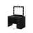 Glam Vanity Table with Glass Top and 5 Drawers-2066619448
