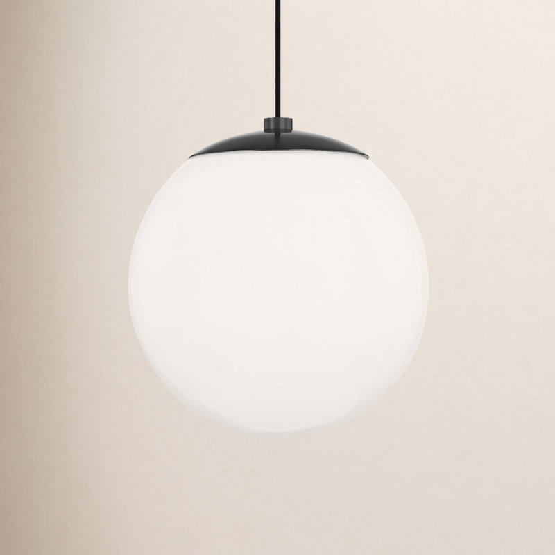 Luminaire suspendu sphérique 1 lumière Luna, Bronze vieilli