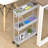 Ultra-Thin Three-Layer Storage Cart For Offices, Kitchens, Laundry Rooms And Narrow Spaces, Grey