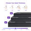  Matelas hybride moyen 12 po avec mousse viscoélastique gélifiée et ressorts ensachés, isolement de mouvement et support de bord, matelas certifié dans une boîte Certipur-US