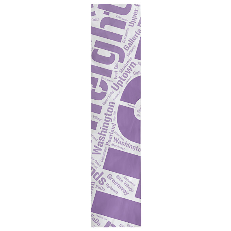 Chemin de table blendtable en coton, 72 po x 16 po, Mauve, Houston
