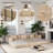 Convertible Chenille Fabric Modular Sofa Set Without Backrests-1698182483