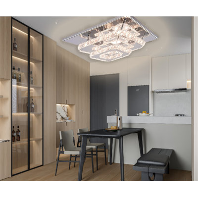 Mini Pendant Light LED Crystal Pendant Light 2-Layer Embedded Pendant Light