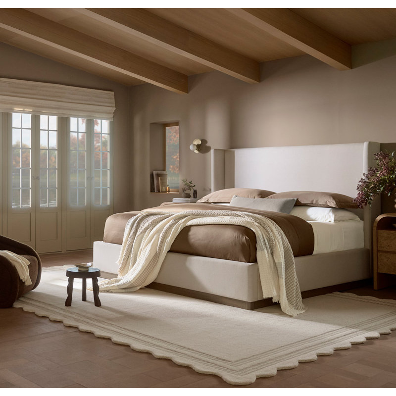 Signature Hemmed Duvet Set, King Duvet Cover + 2 King  Shams, Walnut