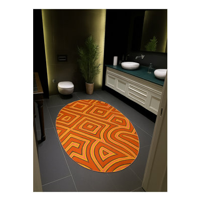 Tapis beige tissé à motif géométrique Mosso