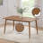 Calais 59 Inch Mid Century Modern Dining Table for 4 - Rectangular Solid Wood Table with Minimalist Design - Mid Century Modern Furniture for Dining Room or Kitchen (Pecan Finish)-409441476