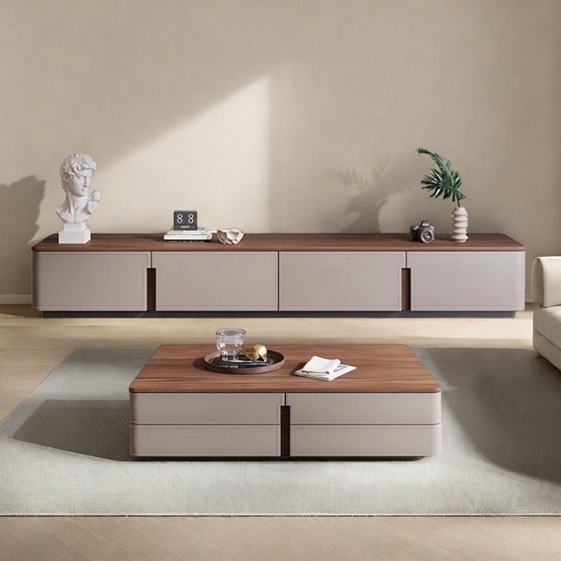 Meuble télé et table basse Modern, Gris clair