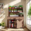 Table de jardin avec 2 tiroirs, 2 armoires et tablettes de rangement-953871753