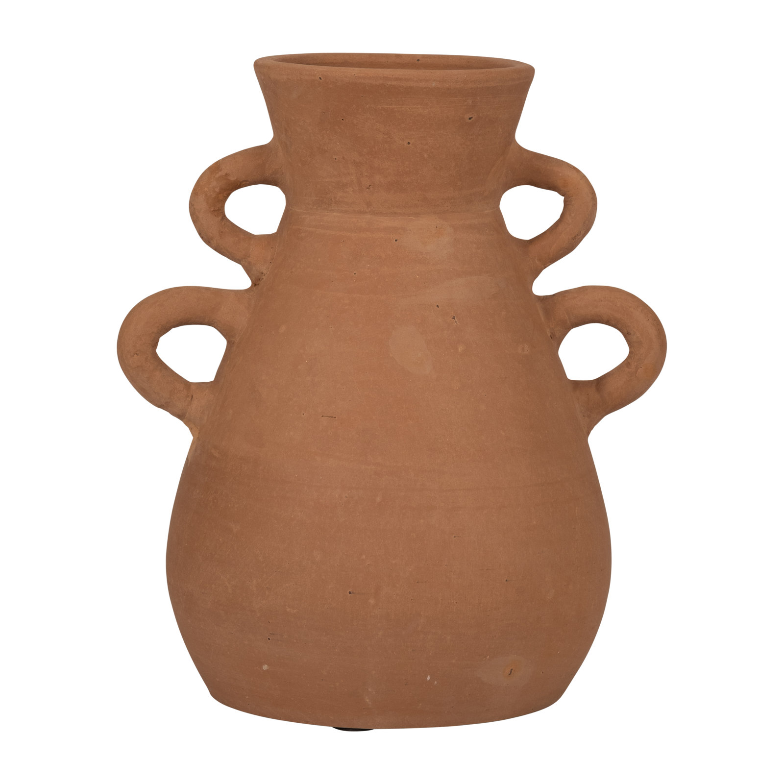 Kenshin Handcrafted 12" H Terracotta Table Vase , Brown