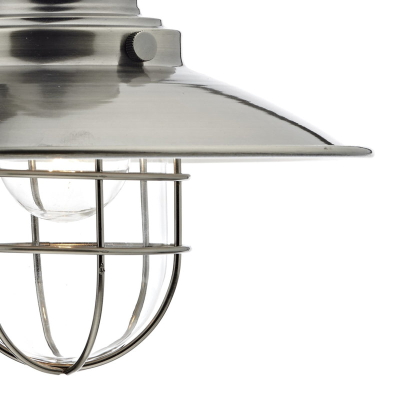 Daemon Armed Sconce, Antique Chrome