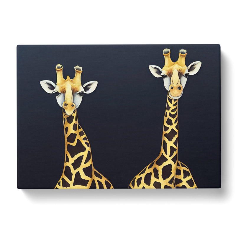 Two Giraffes Vol.1 - Wrapped Canvas, 35cm H x 50cm W x 3cm D