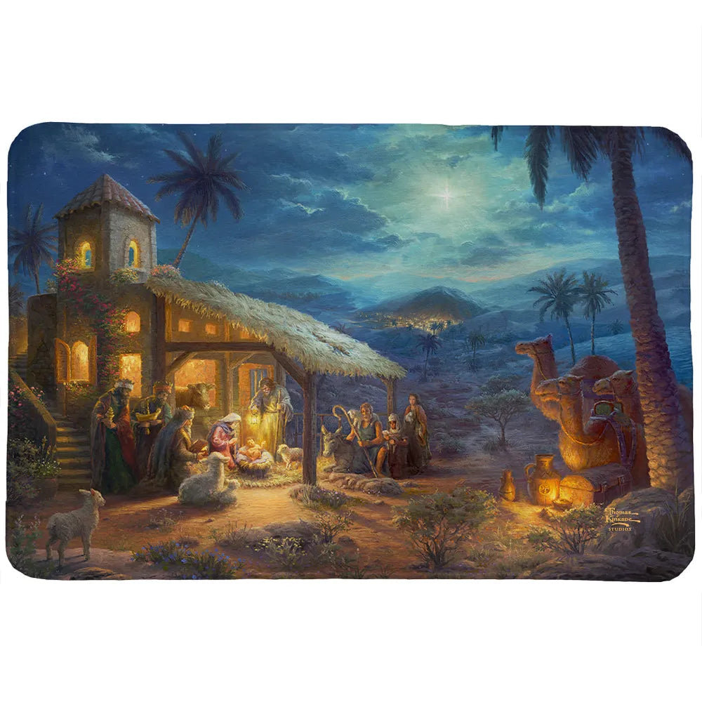 Thomas Kinkade A Winter Retreat Memory Foam Rug