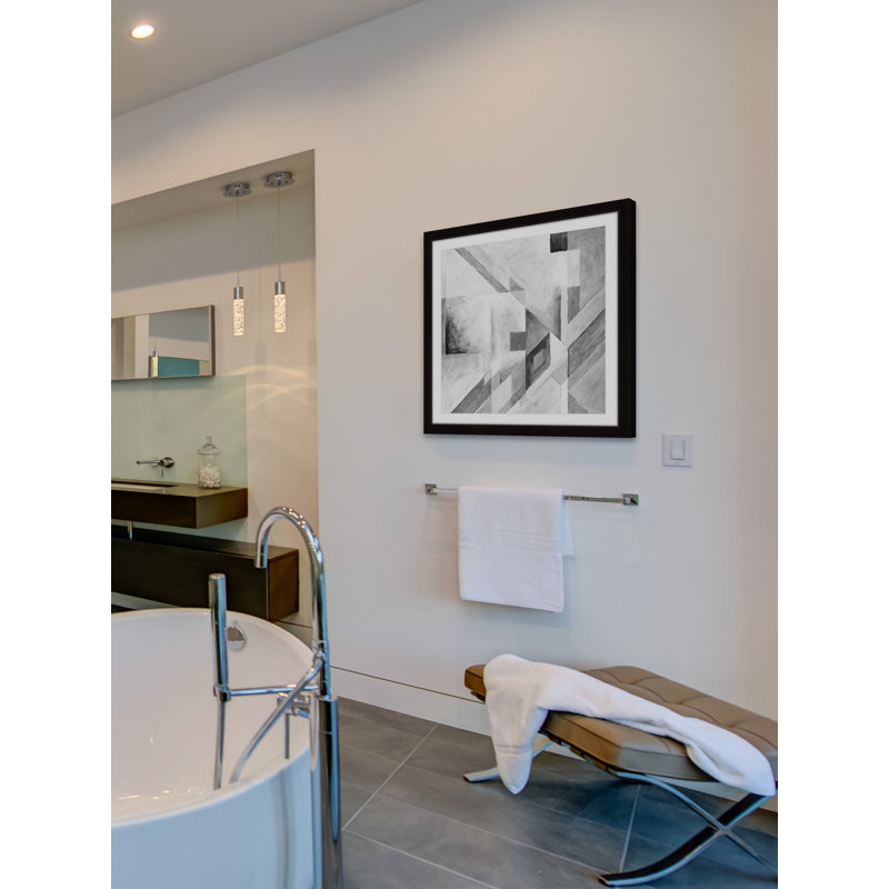 Cadre photo « modern translation », impression sur papier, H 32 po x l 32 po x P 1,5 po, Cadre noir