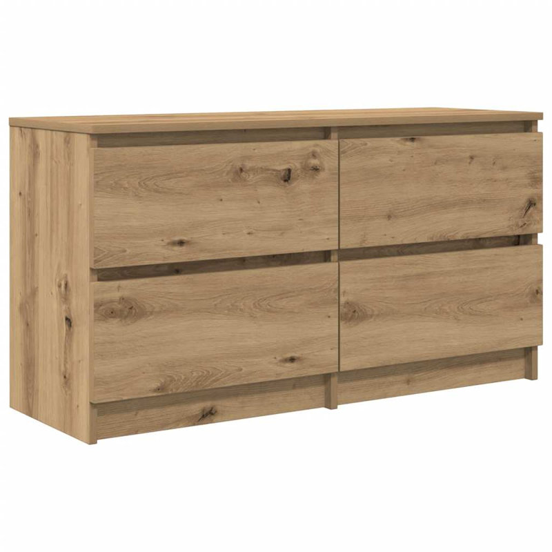 TV Cabinet 100X35x54 Cm Engineered Wood, Artisan Oak