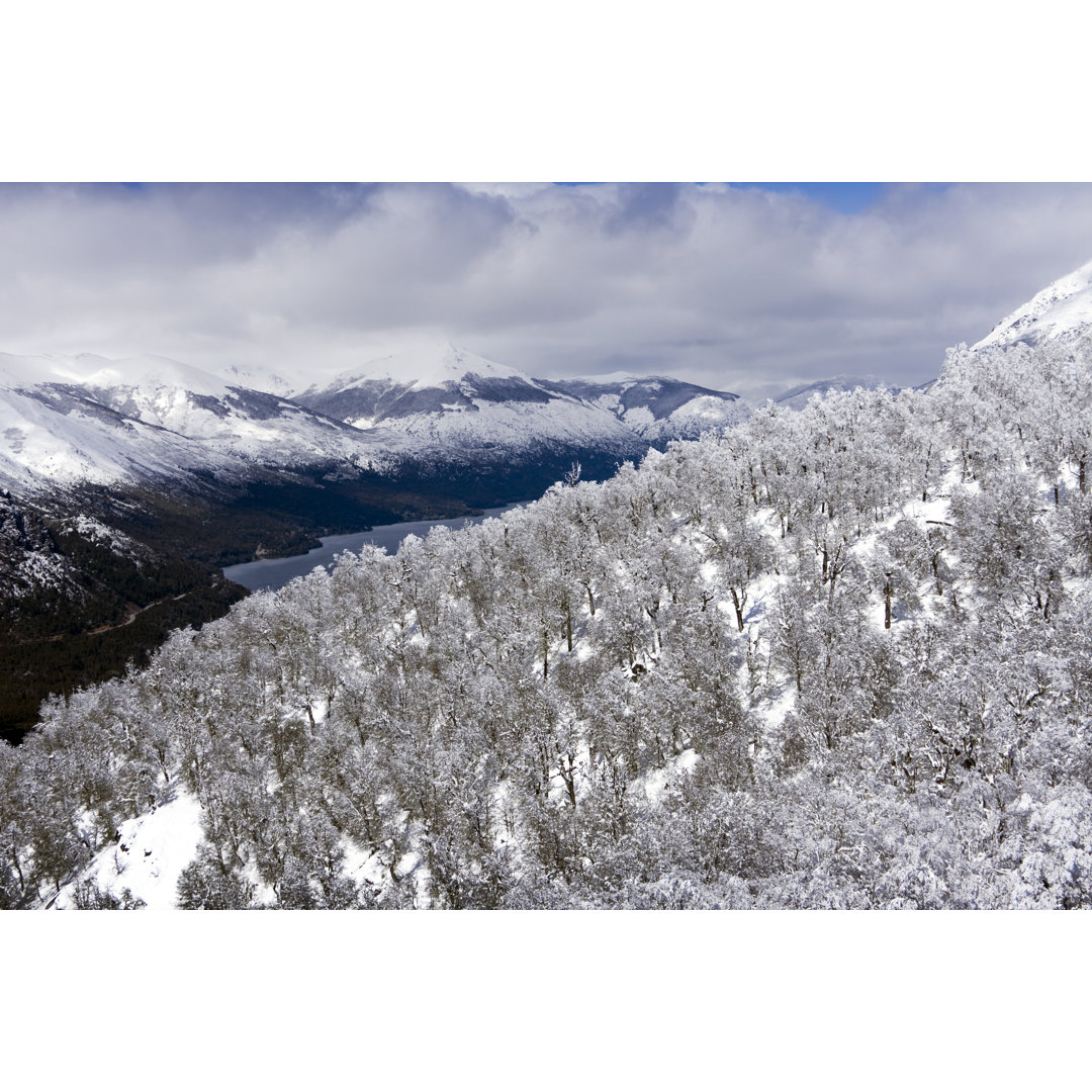 Blick auf den Schnee von oben - Leinwandbild