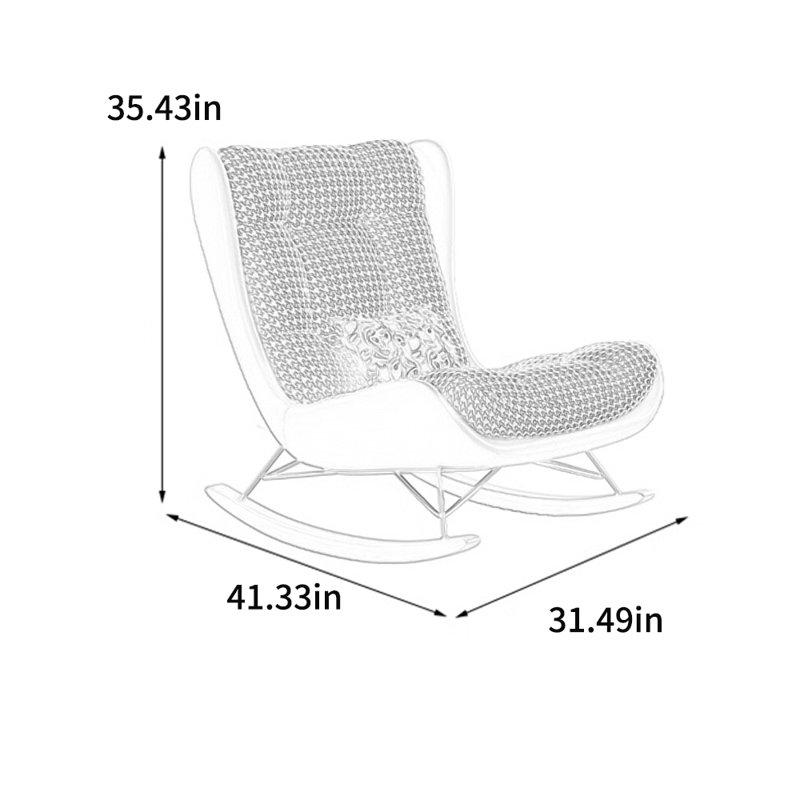 Chaise berçante en bois massif High Rebond