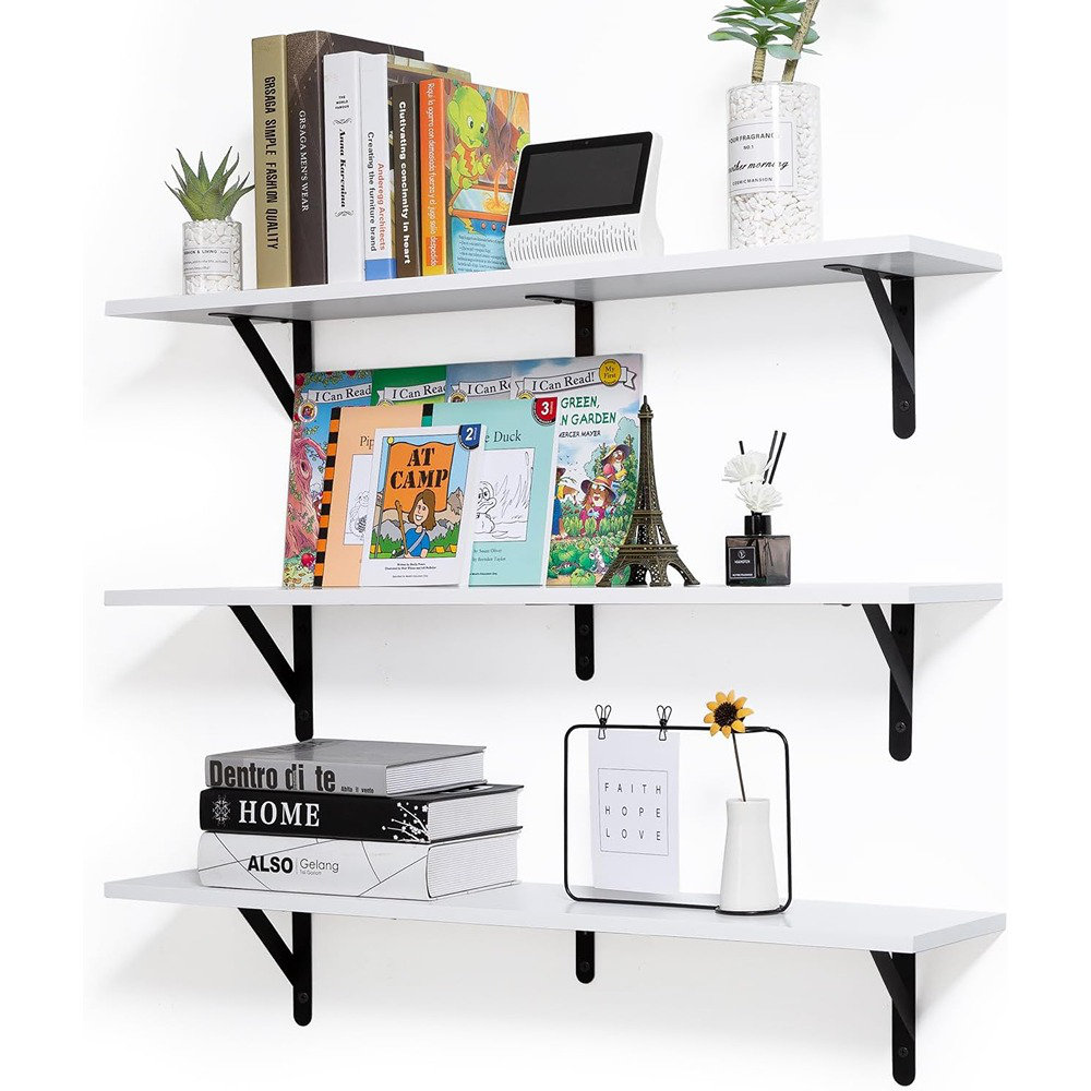 White wall mounted shelves deals & ledges