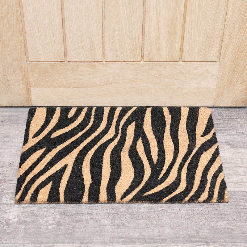 Non-Slip Animal Print Doormat, Brown