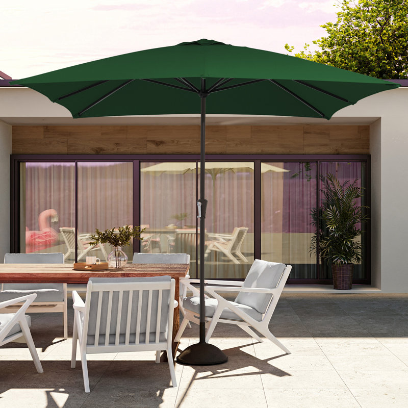 Parasol de marché rectangulaire 120 po x 96 po Berlena, Vert foncé