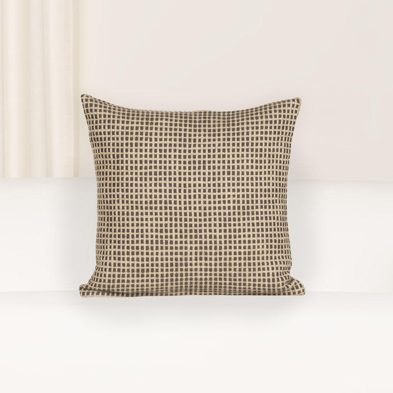 Coussin décoratif Protégé, Pecan, Carré 22 po x 22 po, Feather