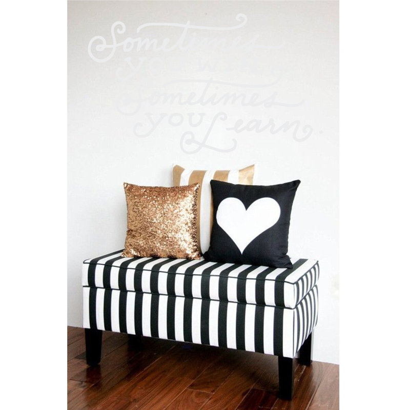 Décalcomanie murale parfois citation "win, H 21 po x l 35 po x P 0,01 po, Blanc