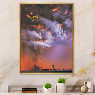 «Video Game Dramatic Lightning Storm», reproduction de cadre photo sur toile