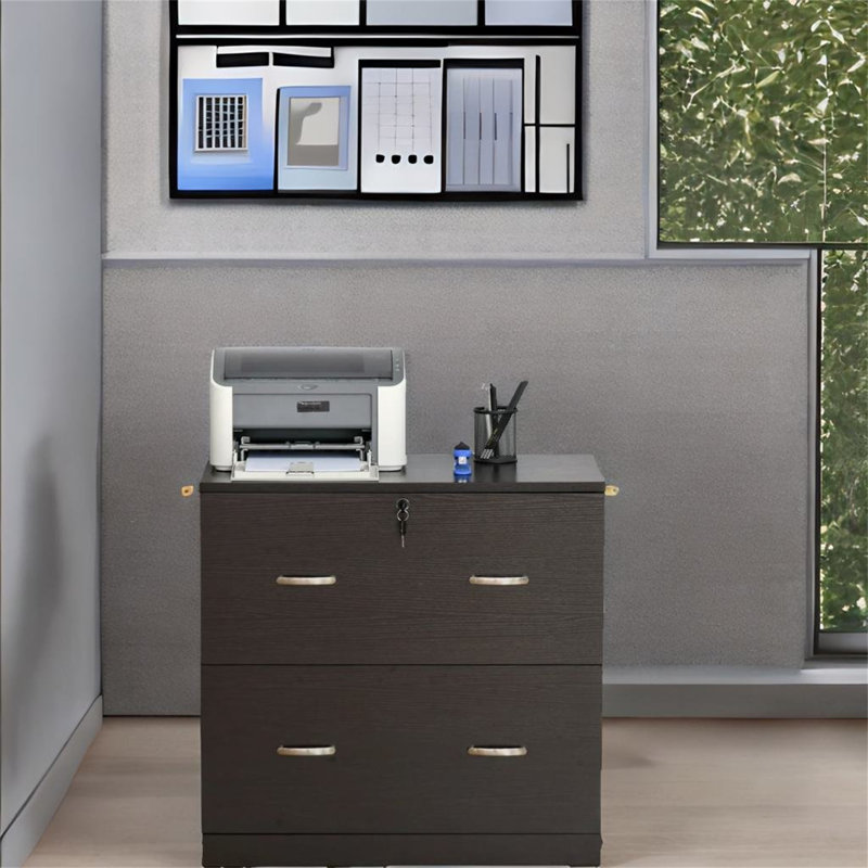 Marsalis 29.25'' Wide 2 -Drawer File Cabinet, Espresso
