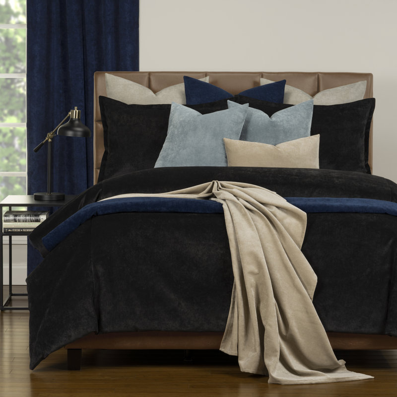 Polyester Channel Duvet Cover & Insert, Full/Double Duvet Cover + 6 Additional Pieces, Night