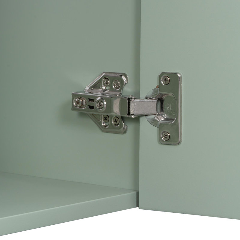 Meuble-lavabo mural avec portes à motif de losanges, Vert