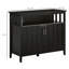 Buffet, armoire de cuisine, armoire à café avec 2 portes et tablettes réglables pour le vestibule, noir-2058975530