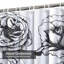 Rideau de douche imperméable à motif floral rétro à motif floral avec 12 crochets-981459299