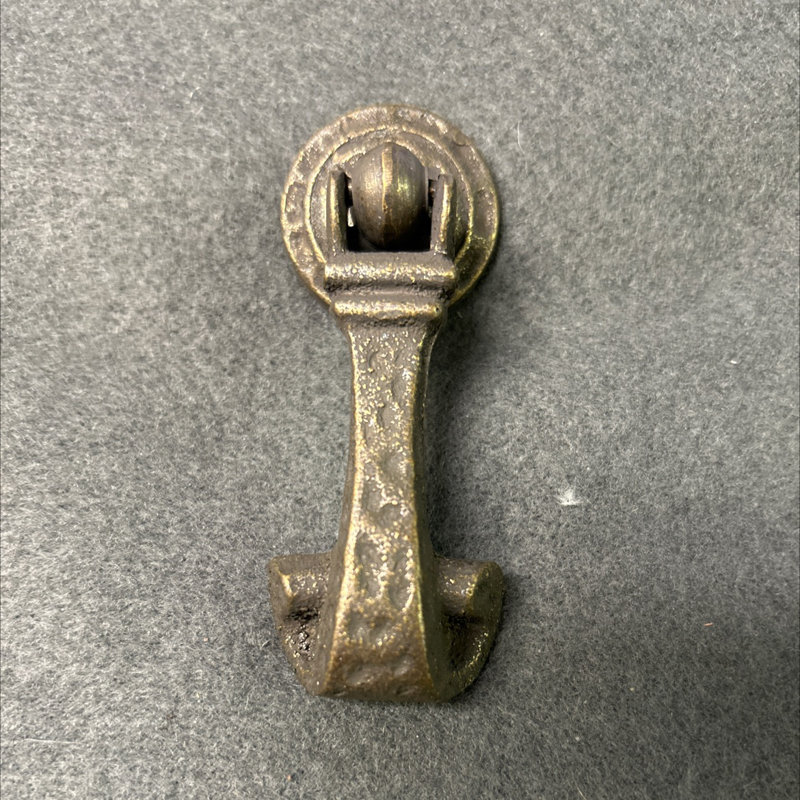 2-3/4" Hammered Drop Pull  with Backplate Bronze