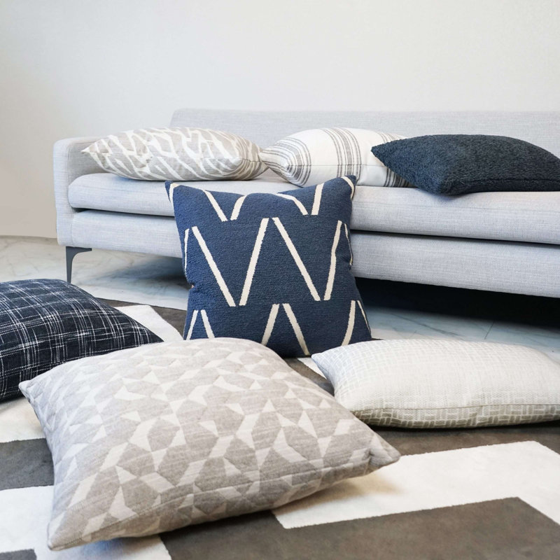 Coussin décoratif South Hampton, Glaçon, Carré 20 po
