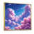 Toile avec cadre flottant or