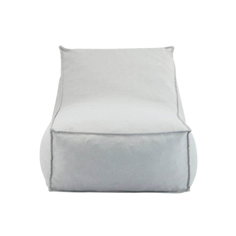 Perry Outdoor Bean Bag Lounge Chair, Light Gray