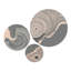 Spirale gris Rift sur glissade sur bois - ensemble d'art mural moderne en métal 3 pièces