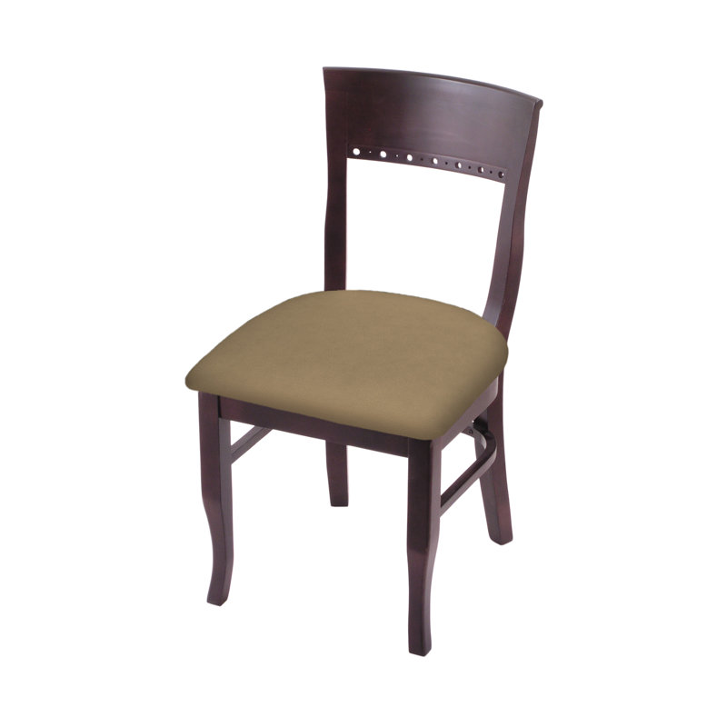 Hampton 19.25'' H Upholstered Beech Side Chair, Dark Cherry, Canter Sand