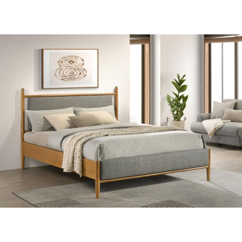 Lit plateforme tapissier Mahoney, Grand