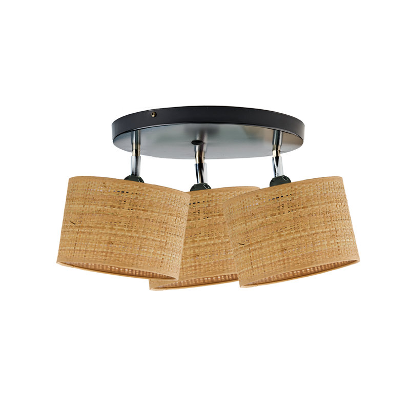 DAKOTA BOHO Rattan Spotlight, Black