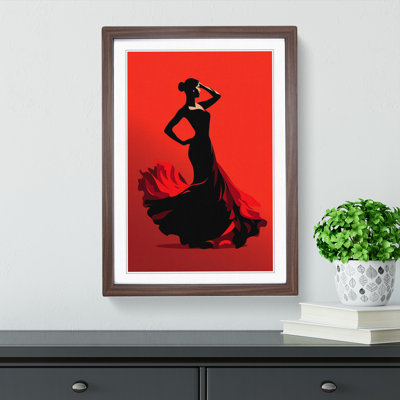 Flamenco dancer Minimalism No.2 - Framed Print