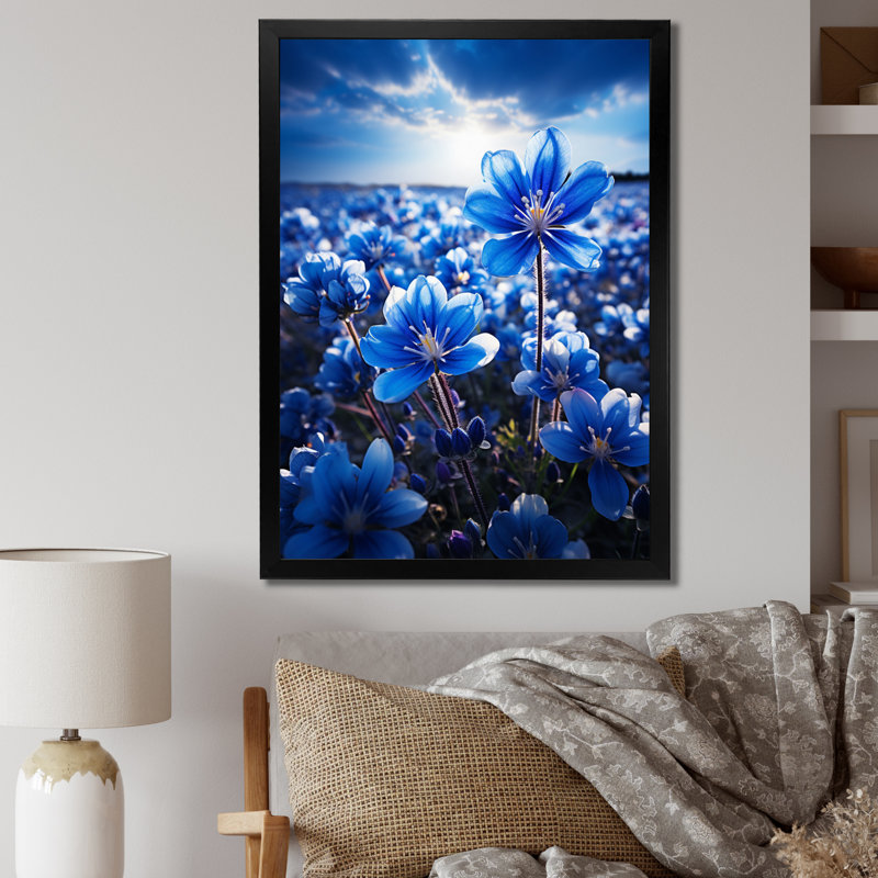 Bluebonnets Flower Blissful I - impression, Cadre photo noir, H 20 po x l 12 po x P 1 po